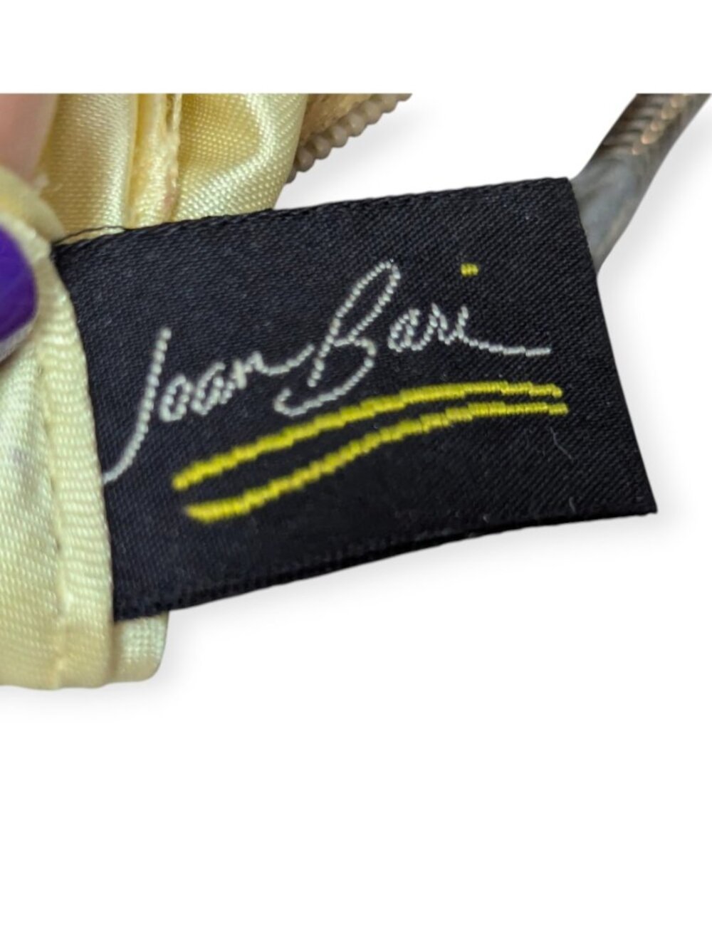 Joan Bari Gold Metallic Mesh Crossbody Evening Bag w/Zipper Closure - Picture 8 of 13